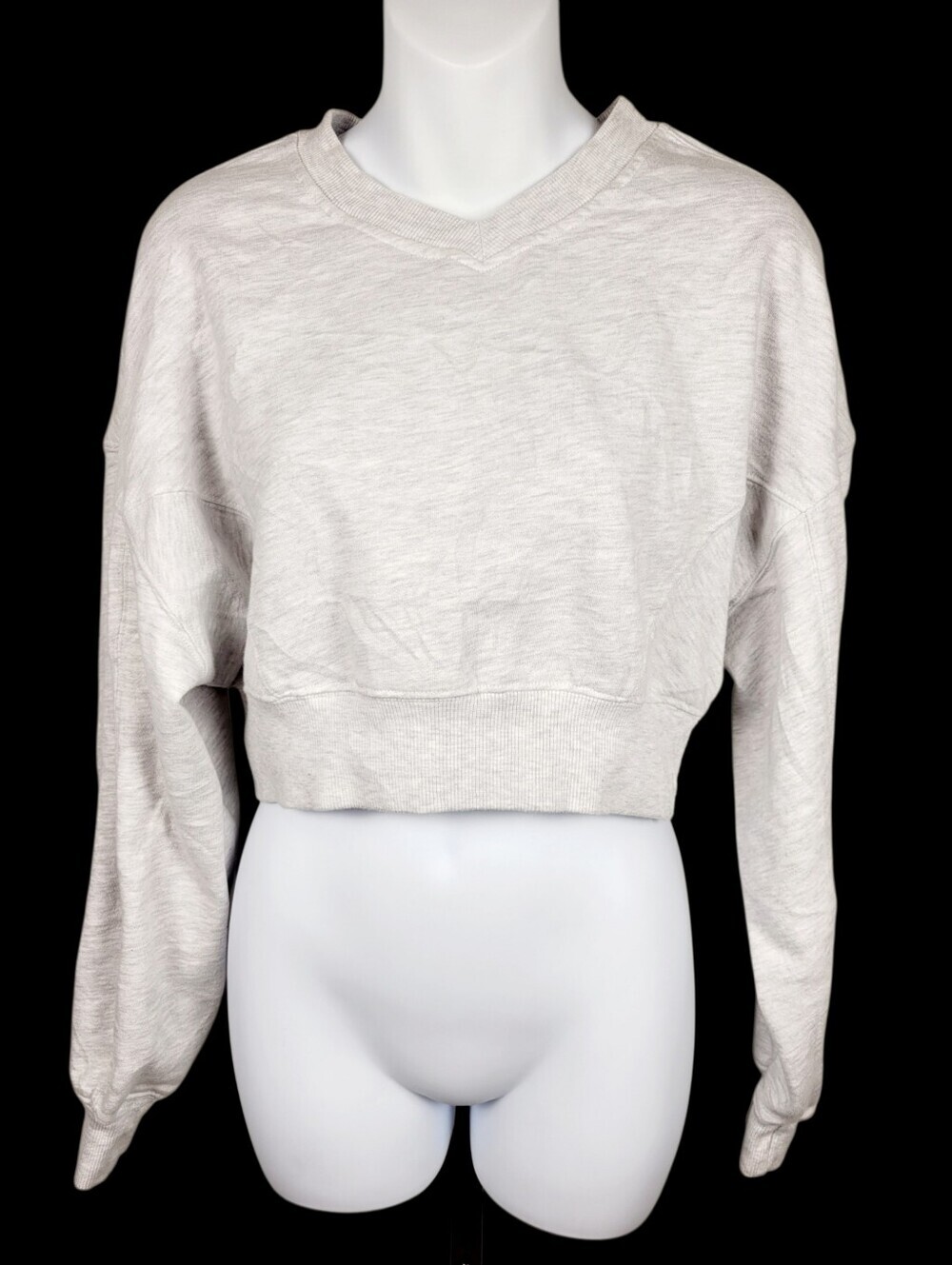 2/$20 Garage Light Grey Sweatshirt Cropped Top Size: Small